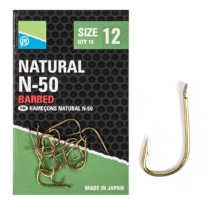 PRESTON Haczyki Natural N-50 15 szt. - rozmiar 12