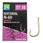 PRESTON Haczyki Natural N-60 15 szt. - rozmiar 10