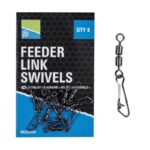 PRESTON Podwójne krętliki z agrafką Double Feeder Link Swivel 8 szt.