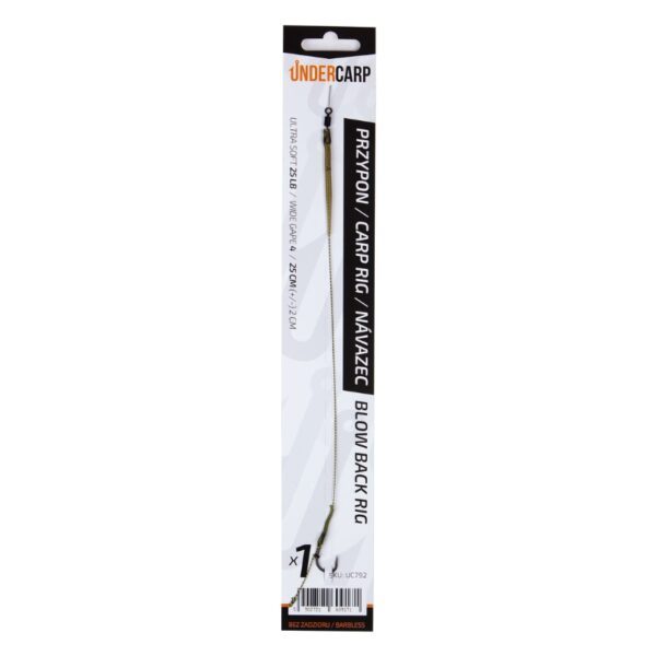 UNDERCARP Przypon karpiowy Blow Back Rig Bezzadziorowy rozm. 4