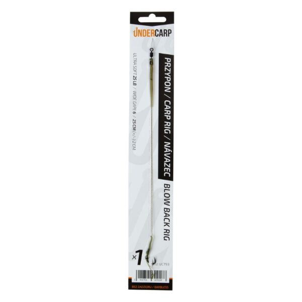 UNDERCARP Przypon karpiowy Blow Back Rig Bezzadziorowy rozm. 6