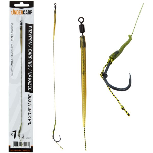 UNDERCARP Przypon karpiowy Blow Back Rig Bezzadziorowy rozm. 6