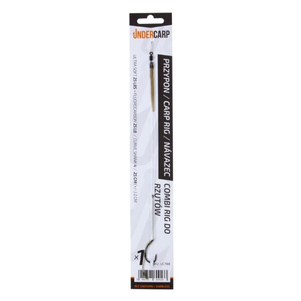 UNDERCARP Przypon karpiowy Combi Rig do rzutów Bezzadziorowy rozm. 4