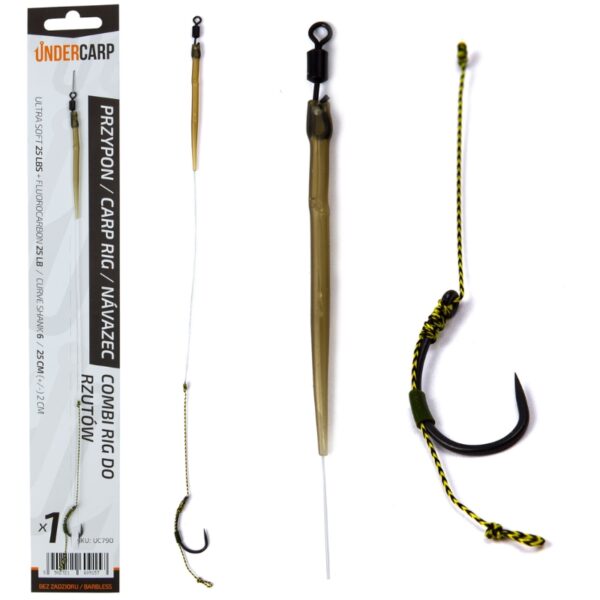UNDERCARP Przypon karpiowy Combi Rig do rzutów Bezzadziorowy rozm. 6 UNDERCARP Przypon karpiowy Combi Rig do rzutów Bezzadziorowy rozm. 6
