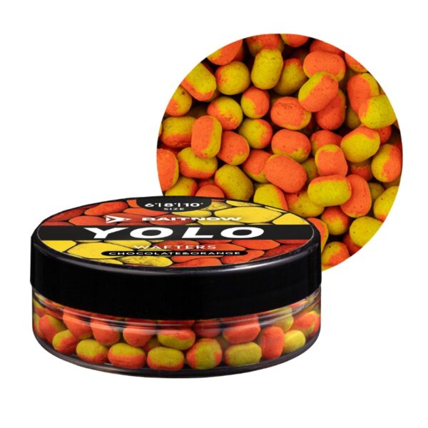 BAITNOW Wafters Method Feeder - Yolo Orange & Yellow - Chocolate & Orange - 6-8-10mm