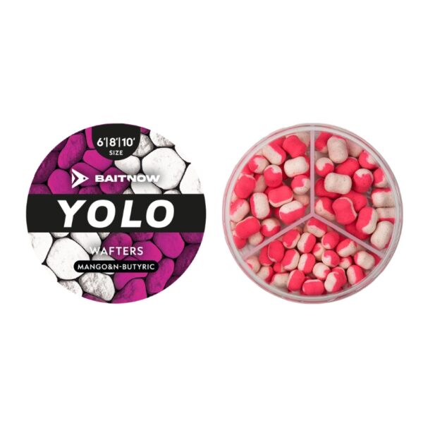 BAITNOW Wafters Method Feeder - Yolo White & Pink - Mango & N-Butyric - 6-8-10mm