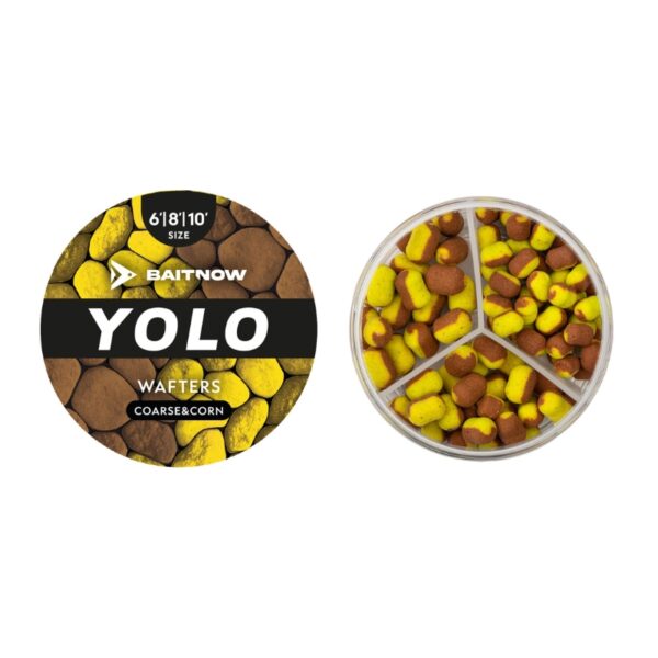 BAITNOW Wafters Method Feeder - Yolo Yellow & Bronze - Coarse & Corn - 6-8-10mm