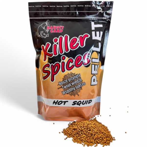 BANDIT CARP Pellet zanętowy Killer Spice Hot Squid 2mm 1kg