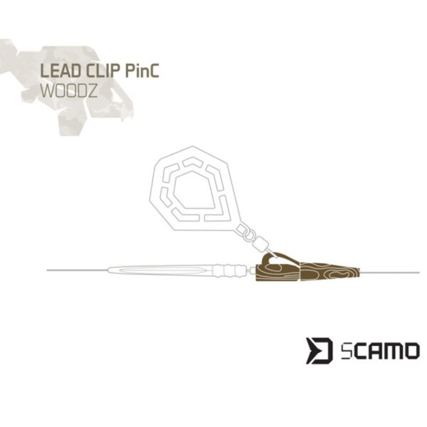 DELPHIN Bezpieczny klips Delphin sCAMO PinC WOODZ - 10 szt.