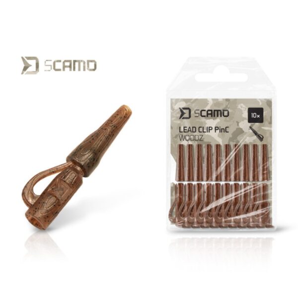 DELPHIN Bezpieczny klips Delphin sCAMO PinC WOODZ - 10 szt.