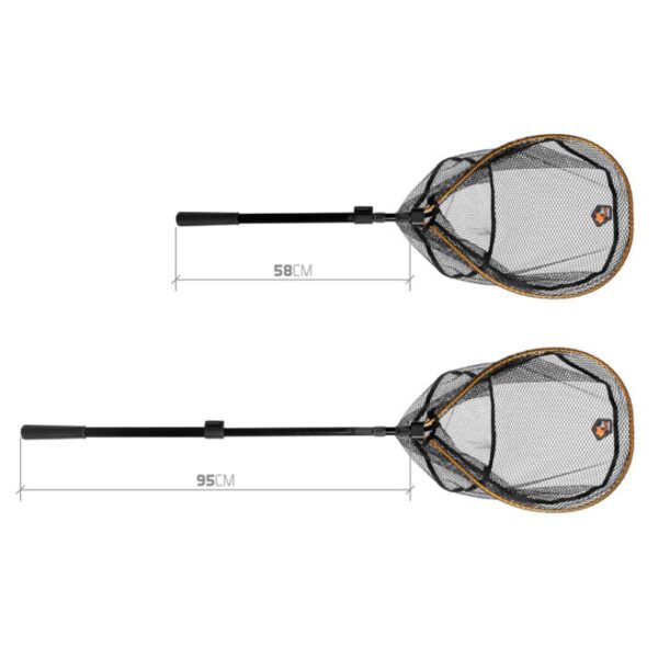 DELPHIN Podbierak spinningowy SpinTELE 145cm 50x40cm