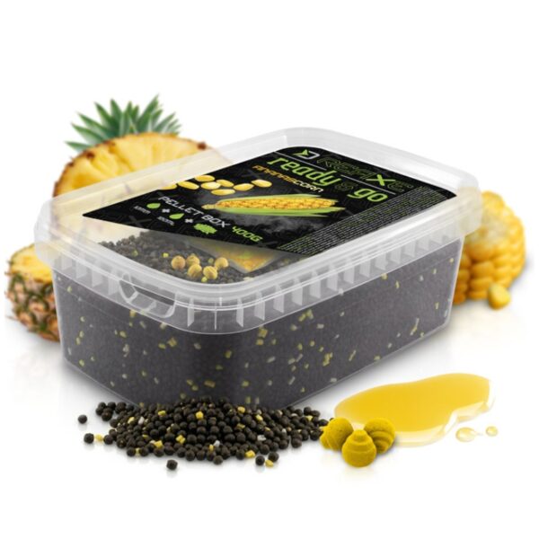 DELPHIN Zestaw Pellet box Reaxe READY&GO - Kukurydza Ananas
