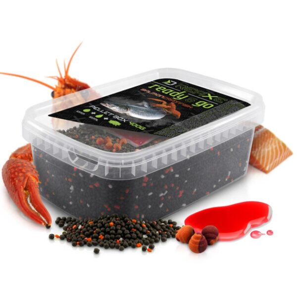 DELPHIN Zestaw Pellet box Reaxe READY&GO - Łosoś Rak