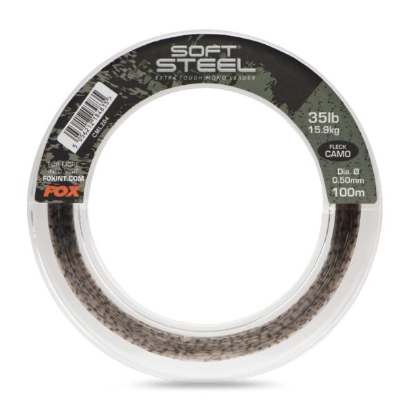 FOX Strzałówka Soft Steel Fleck Camo Leader 0.50mm 35lb 100m