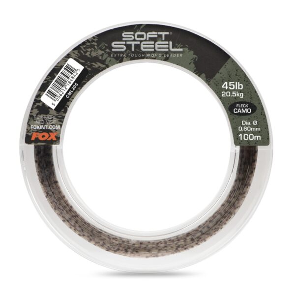 FOX Strzałówka Soft Steel Fleck Camo Leader 0.60mm 45lb 100m