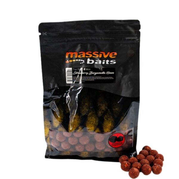 MASSIVE BAITS Kulki zanętowe Special Boilies Strawberry Bergamotta 18mm 1kg