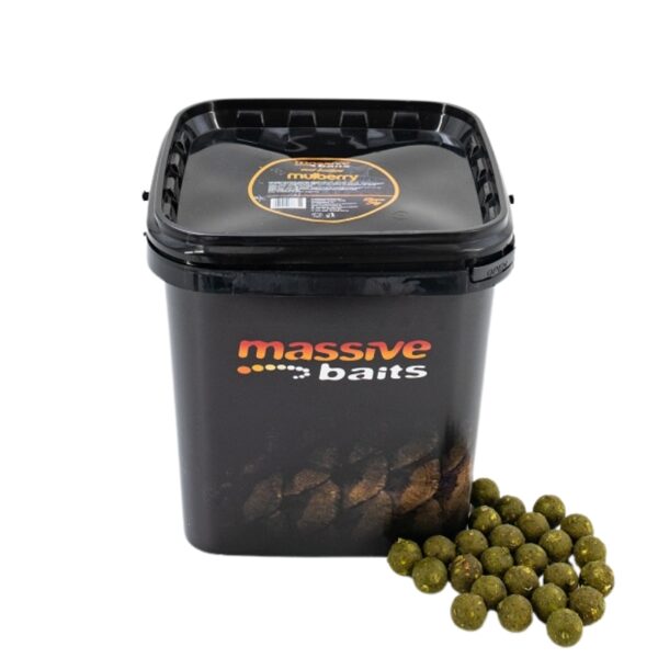 MASSIVE BAITS Kulki zanętowe w wiaderku Eco Boilies Mulberry 18mm 3kg MASSIVE BAITS Kulki zanętowe w wiaderku Eco Boilies Mulberry 18mm 3kg
