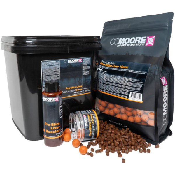 CC Moore Pro Stim liver 15mm Session Pack – kulki, pellet i booster