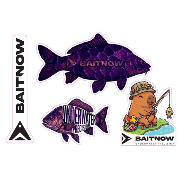 BAITNOW Wlepy wędkarskie zestaw naklejek nr 1 (KAP) BAITNOW Wlepy wędkarskie zestaw naklejek nr 1 (KAP)
