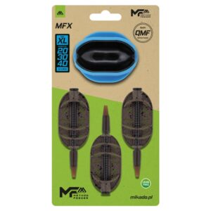 MIKADO Zestaw koszyczków Method Feeder MFX Q.M.F. rozm. XL 20+30+40g + Foremka