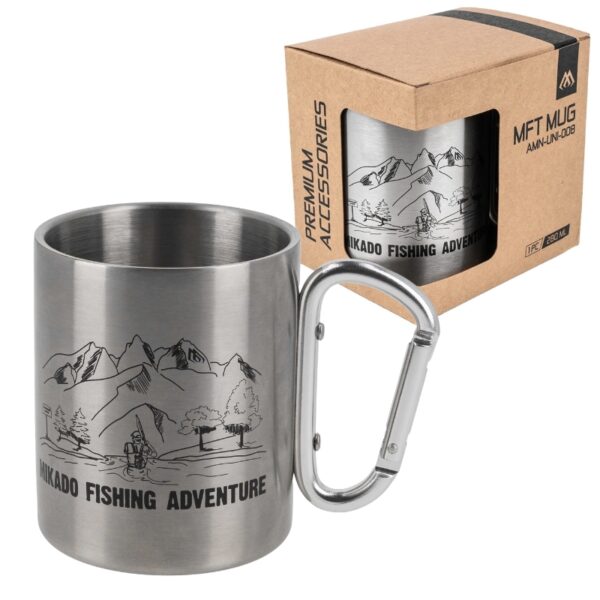 MIKADO Kubek stalowy z karabińczykiem Fishing Adventure