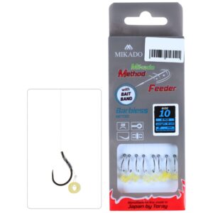 MIKADO Przypony Method Feeder MF13 z GUMKĄ - bez zadziora - rozm. 10 żyłka 0.20mm 10cm