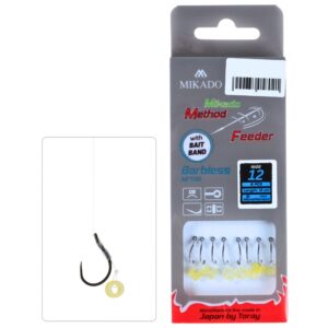 MIKADO Przypony Method Feeder MF13 z GUMKĄ - bez zadziora - rozm. 12 żyłka 0.18mm 10cm